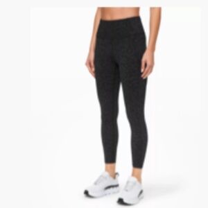 Lululemon Fast and Free Tight Camo Deep Coal Multi | 6